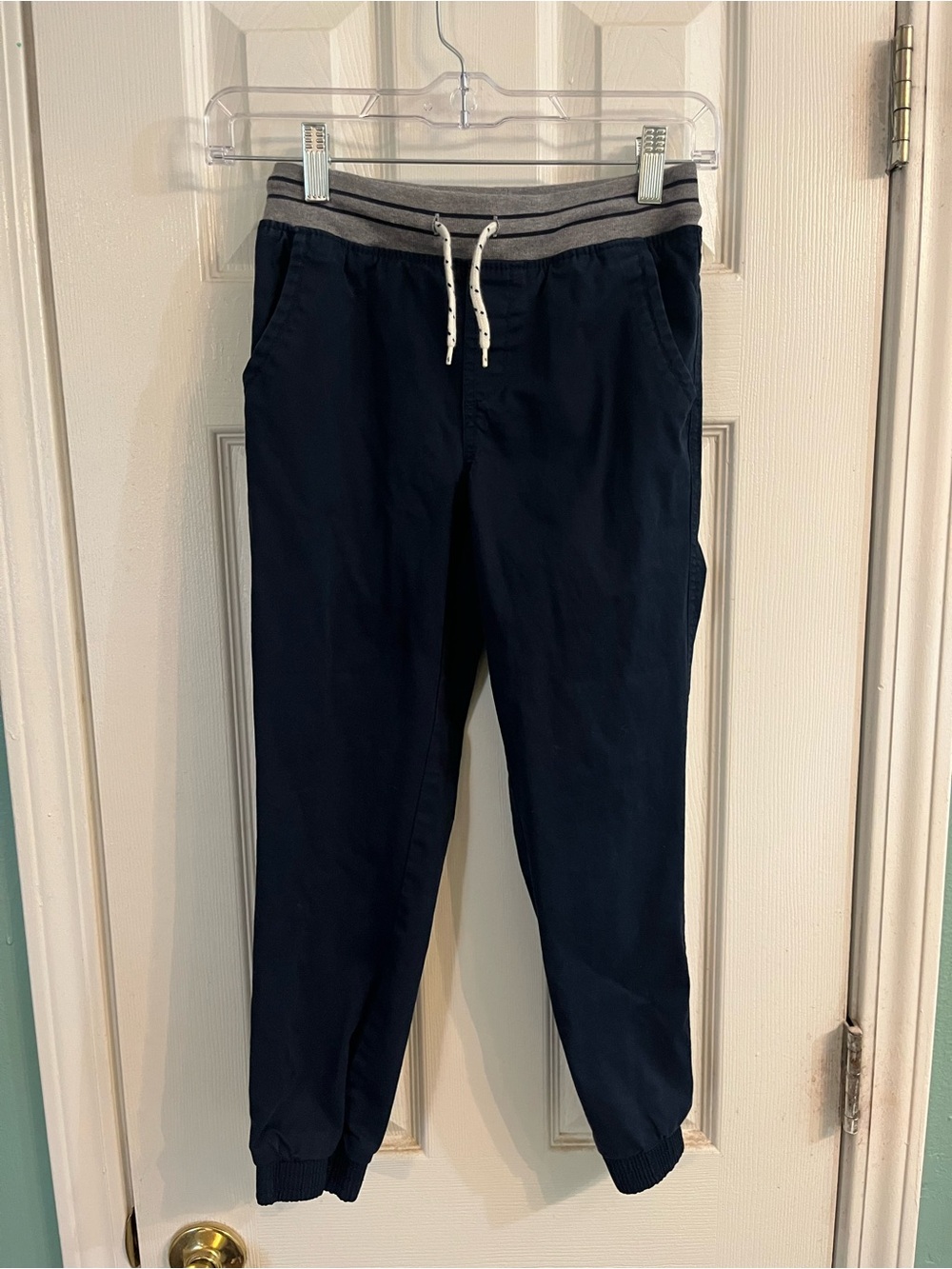 Cat & Jack Navy Jogger Pants with Gray Waistband Boys 8